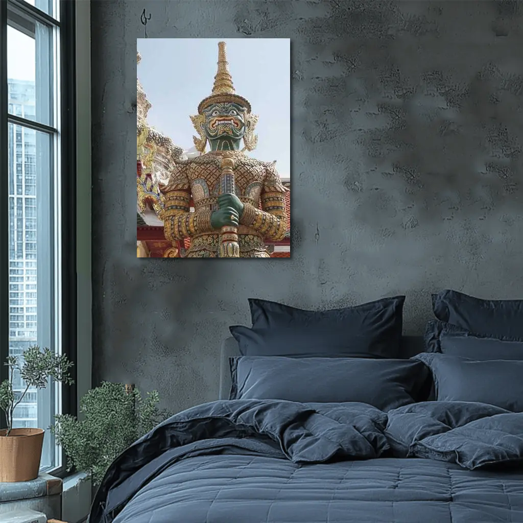 Thai Temple Guardian Demon Statue Bangkok – Wall Art