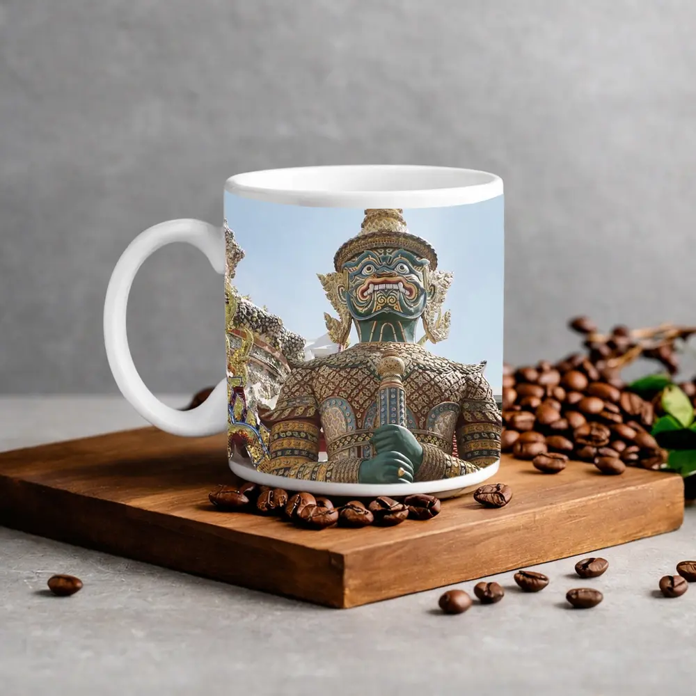 Thai Temple Guardian Demon Statue Bangkok – Mugs