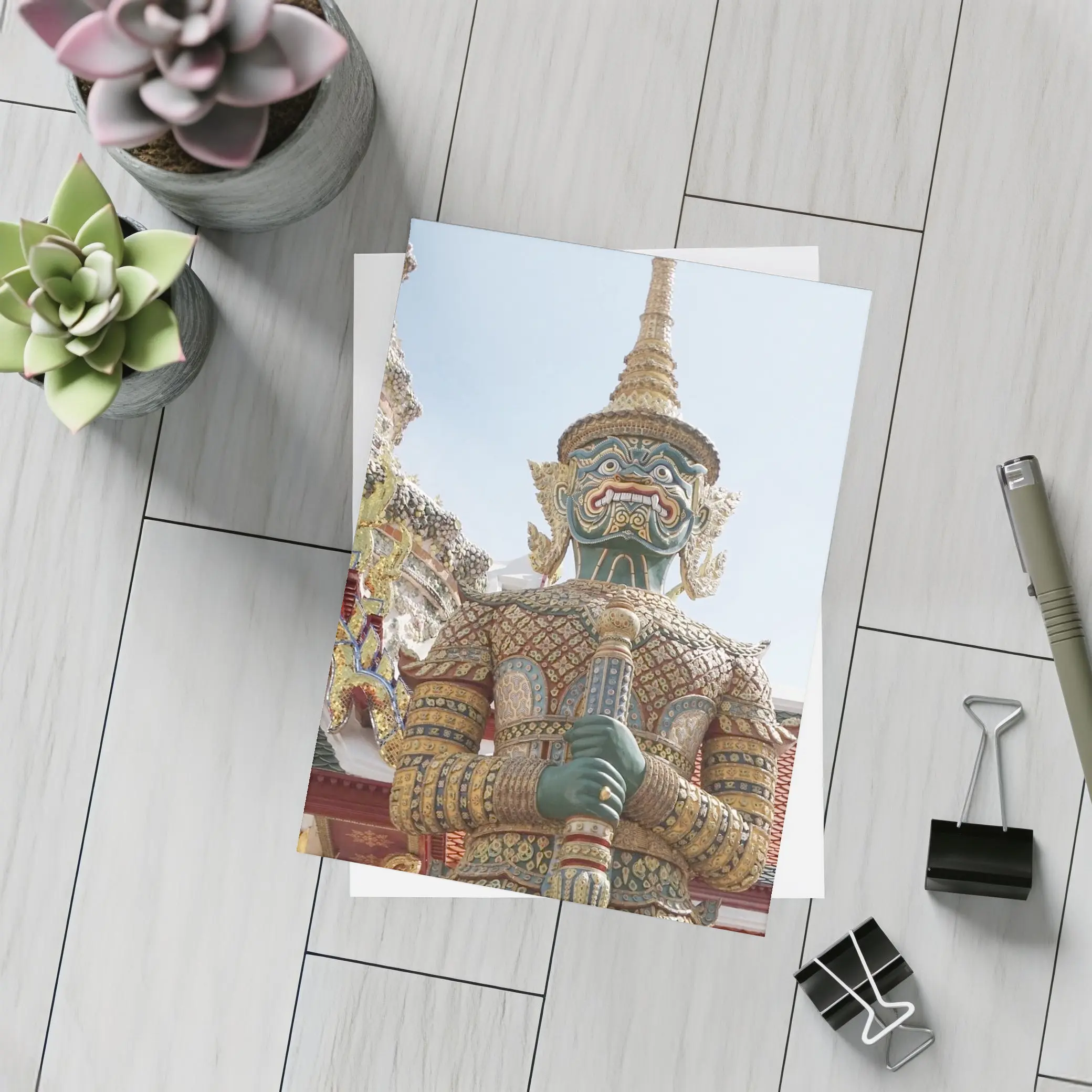 Thai Temple Guardian Demon Statue Bangkok – Postcards