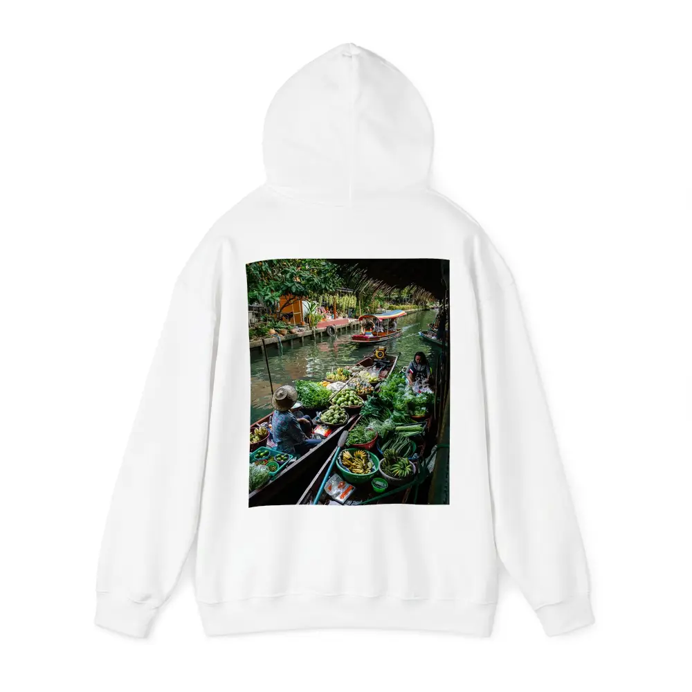 Thai Floating Market Canal Boats Vendors – Hoodies