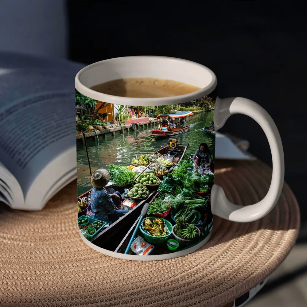 Thai Floating Market Canal Boats Vendors – Mugs