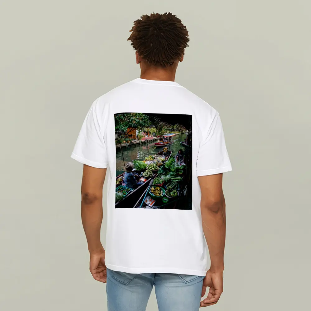Thai Floating Market Canal Boats Vendors – T-Shirts