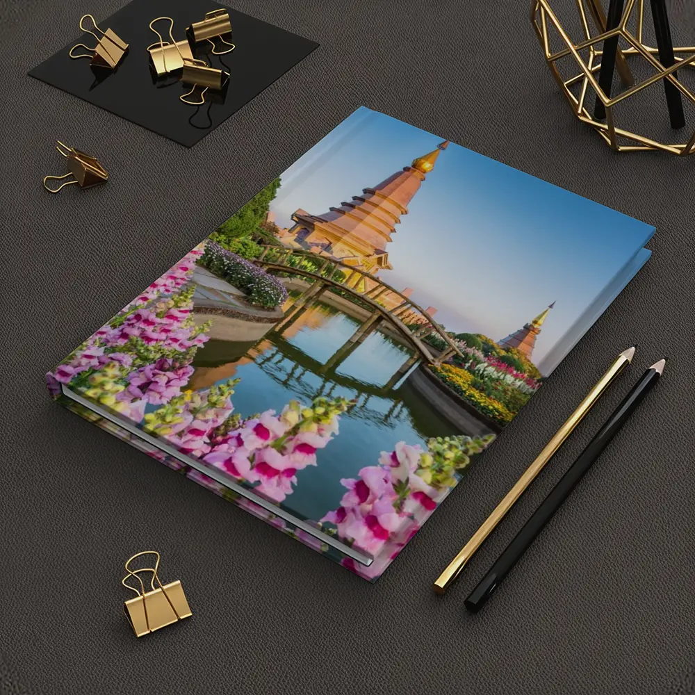 Thai Pagoda Garden Pink Foxglove Flowers – Notebooks
