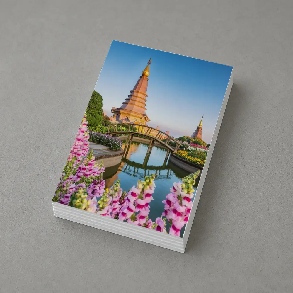 Thai Pagoda Garden Pink Foxglove Flowers – Postcards