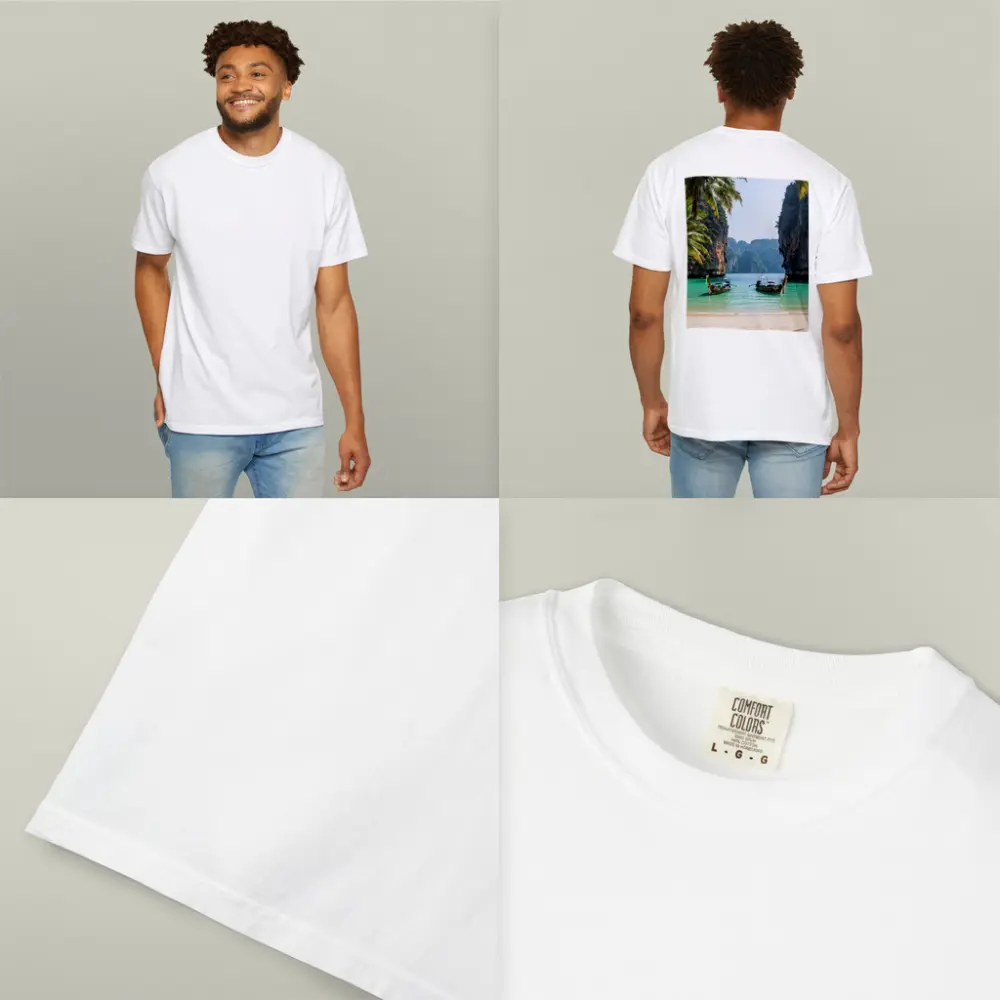Thailand Longtail Boats Turquoise Bay Cliffs – T-Shirts