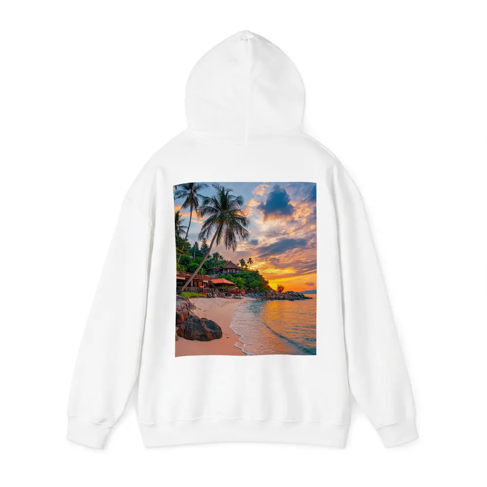 Tropical Beach Sunset Palm Trees Resort – Hoodies