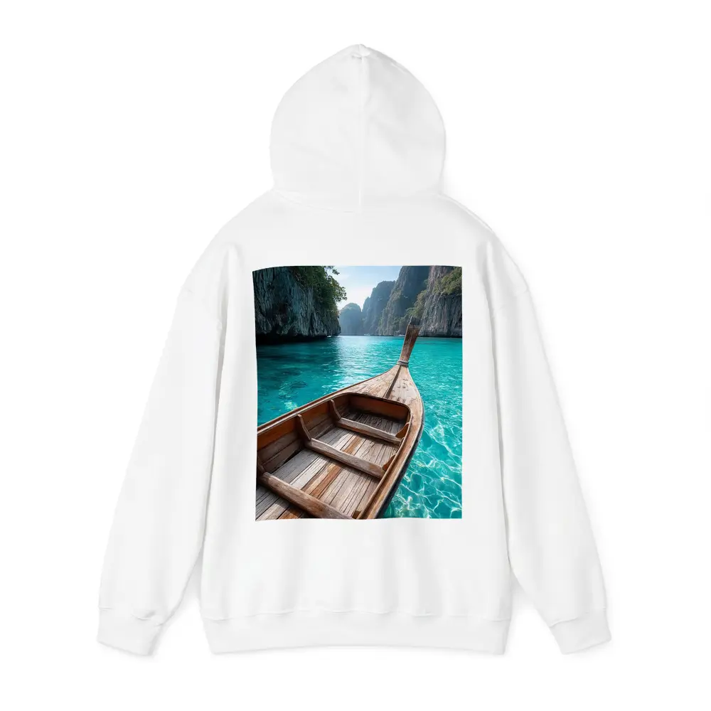 Wooden Longtail Boat Turquoise Thailand Lagoon – Hoodies
