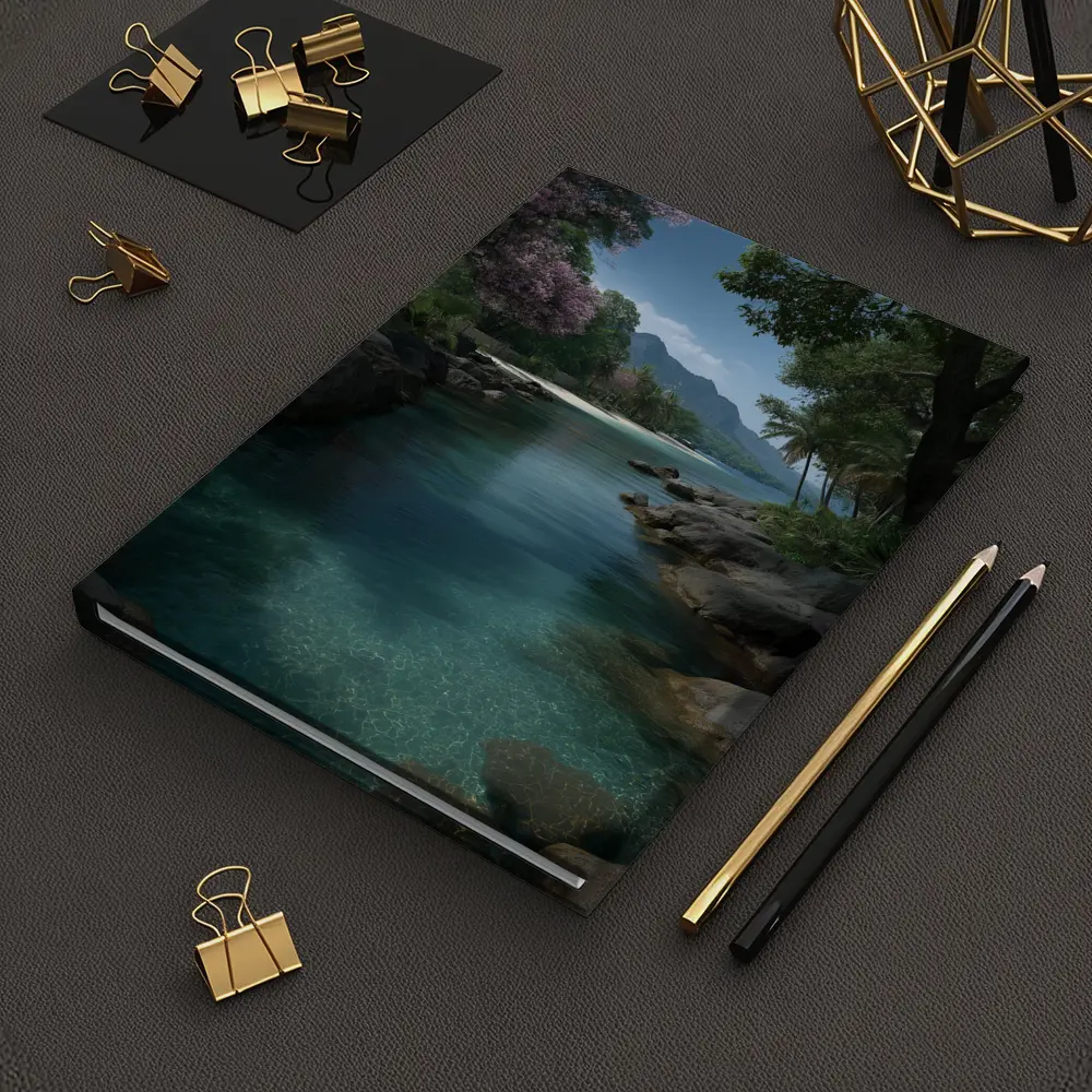 Tropical River Clear Water Mountain Background – Notebooks