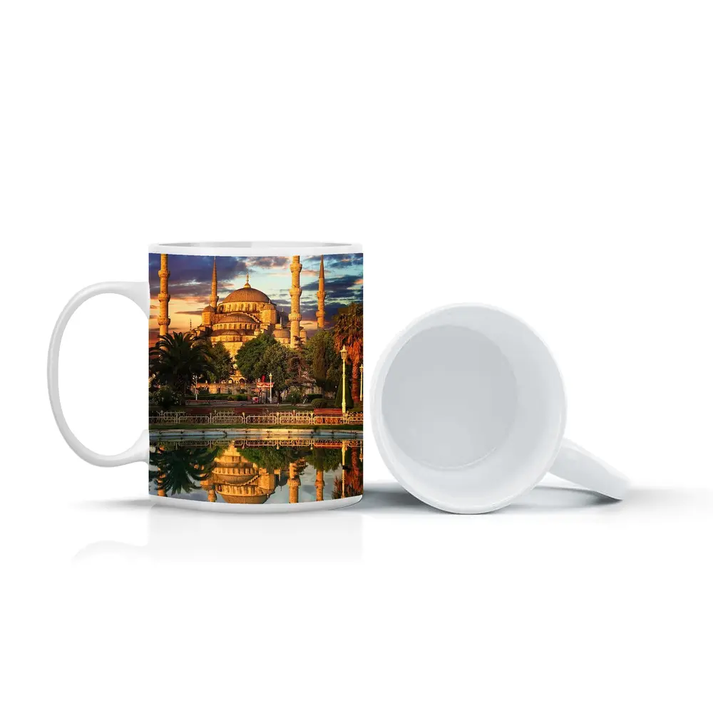 Blue Mosque Istanbul Reflection Dramatic Sky – Mugs