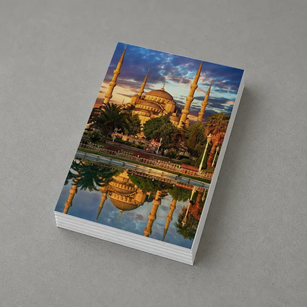 Blue Mosque Istanbul Reflection Dramatic Sky – Postcards