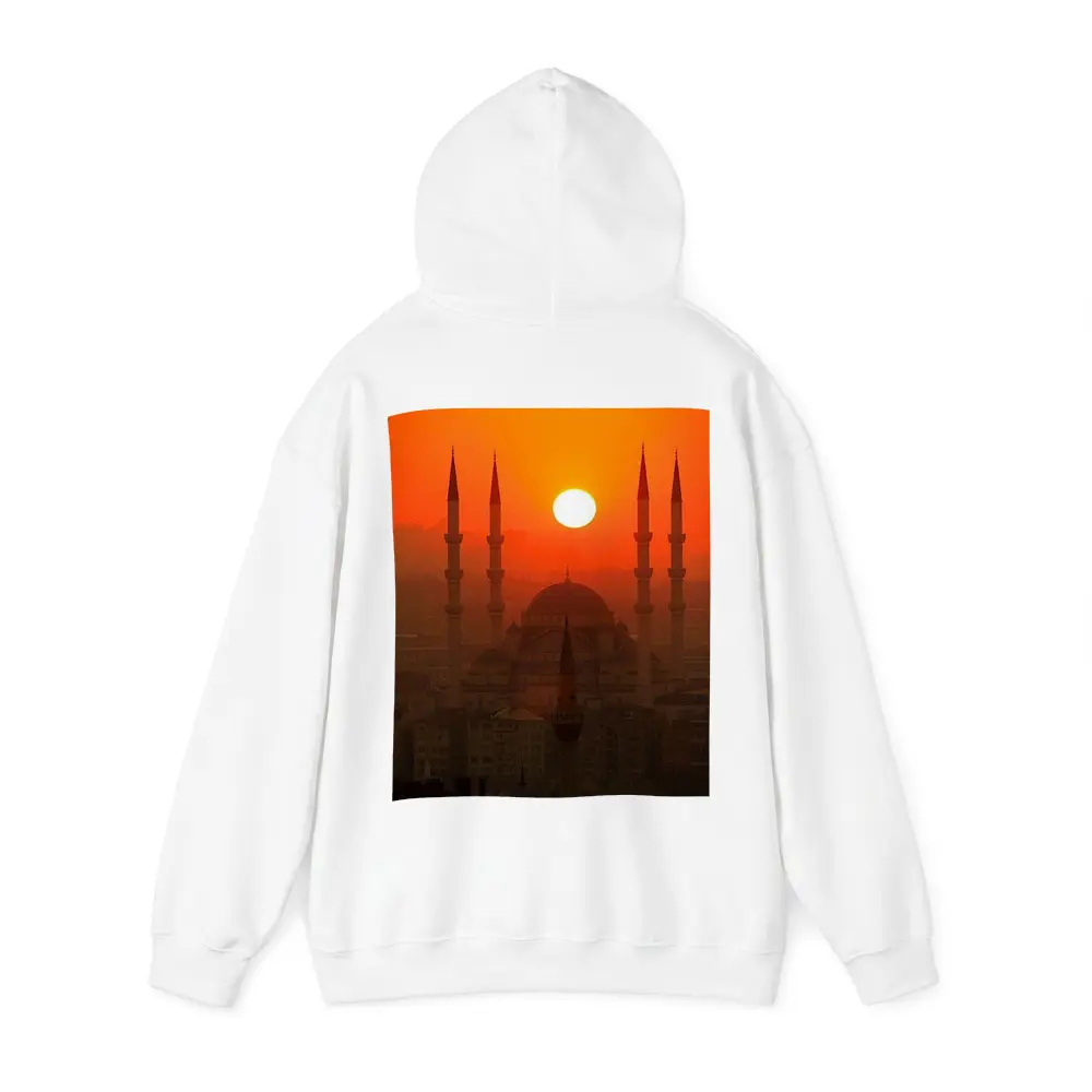Istanbul Mosque Silhouette Fiery Sunset Sky – Hoodies