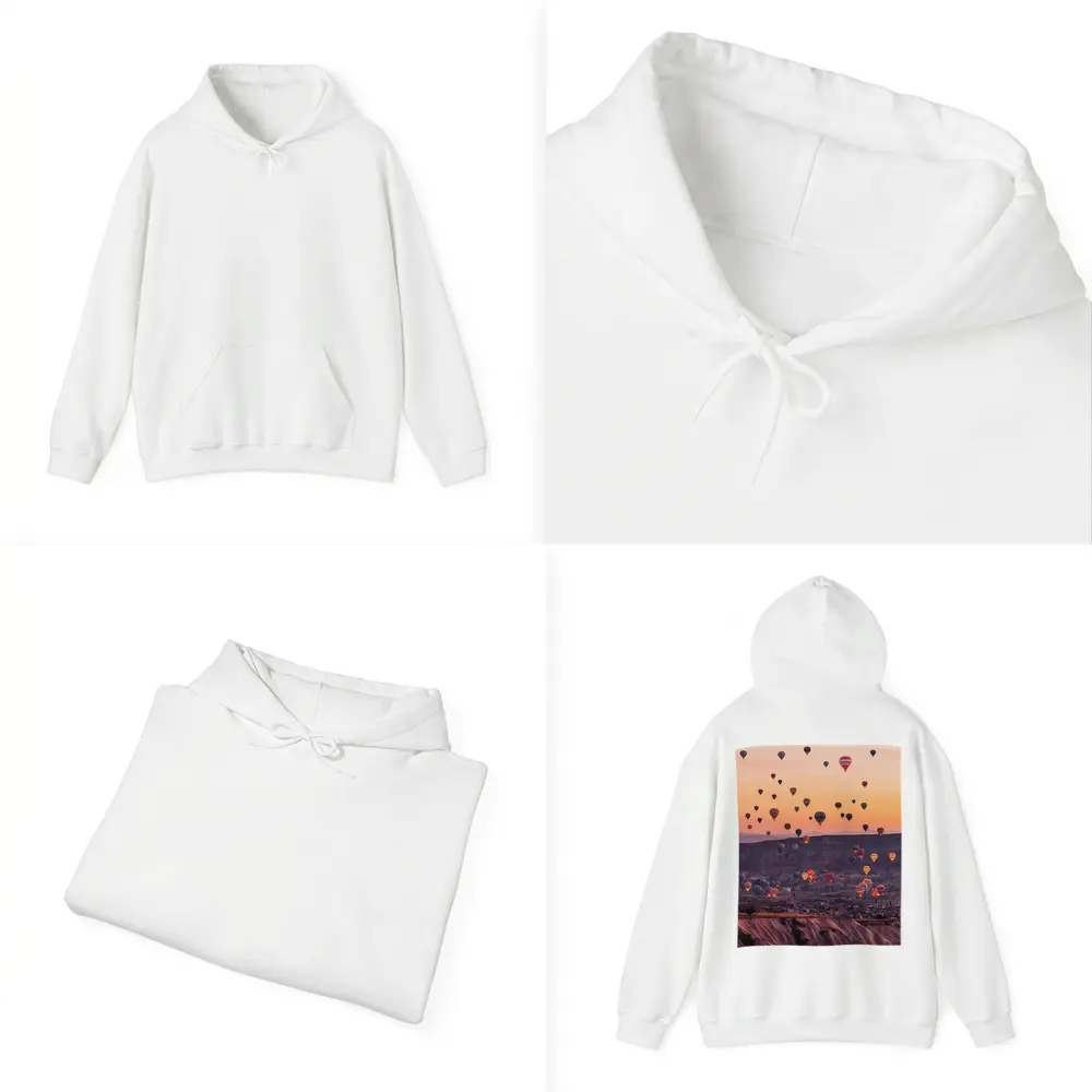 Hot Air Balloons Over Cappadocia Sunrise Sky – Hoodies