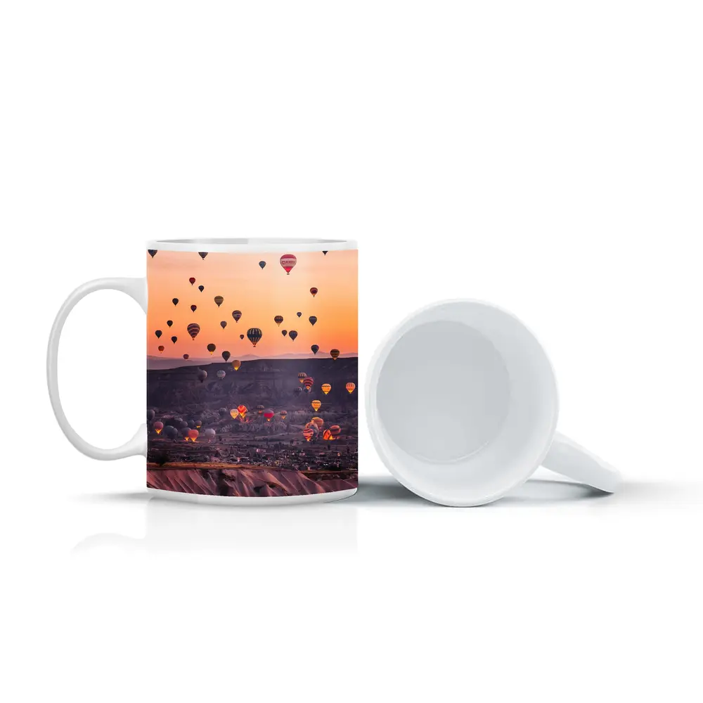 Hot Air Balloons Over Cappadocia Sunrise Sky – Mugs
