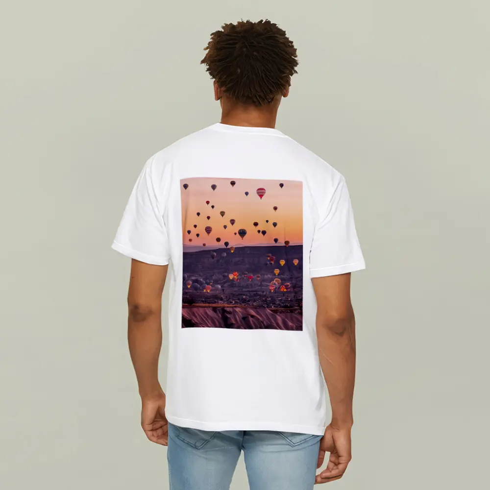 Hot Air Balloons Over Cappadocia Sunrise Sky – T-Shirts