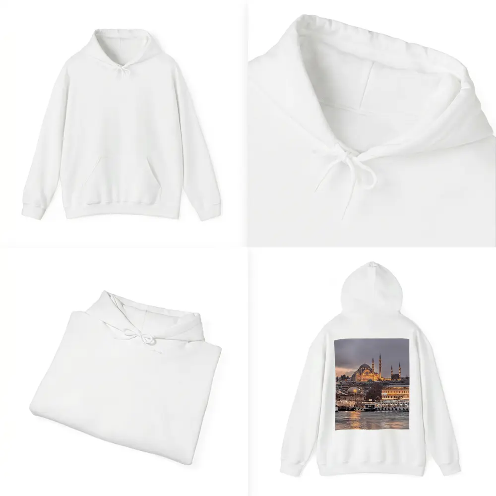 Istanbul Suleymaniye Mosque Golden Dusk Waterfront – Hoodies