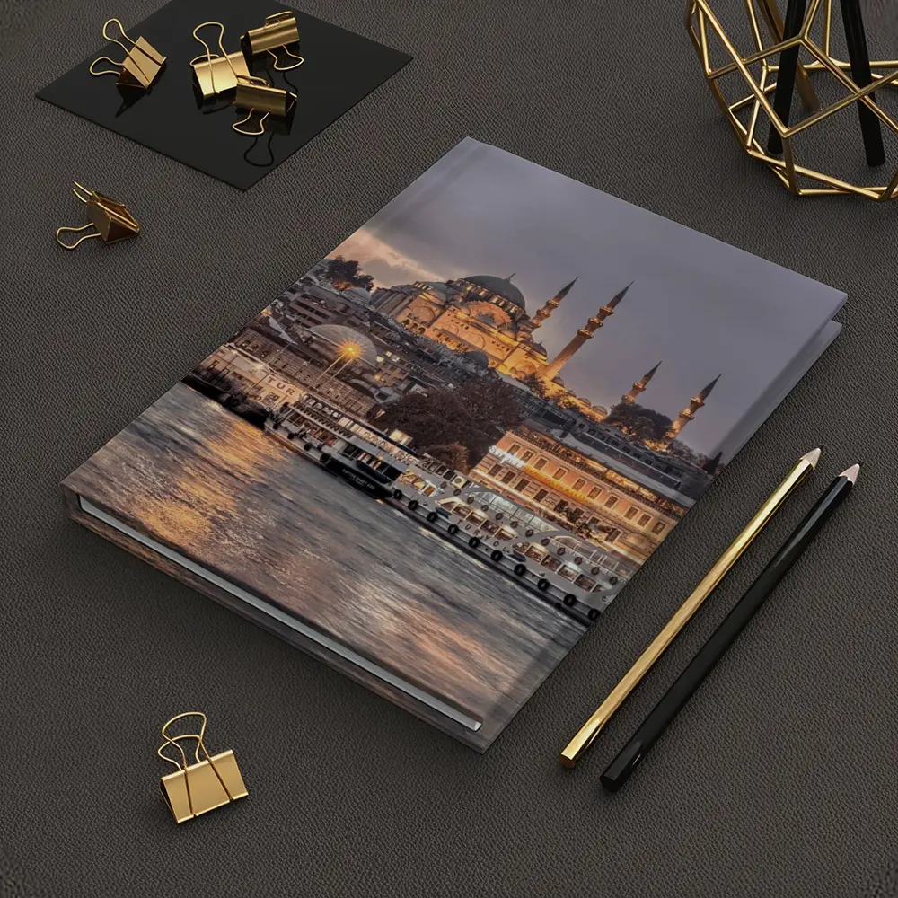 Istanbul Suleymaniye Mosque Golden Dusk Waterfront – Notebooks