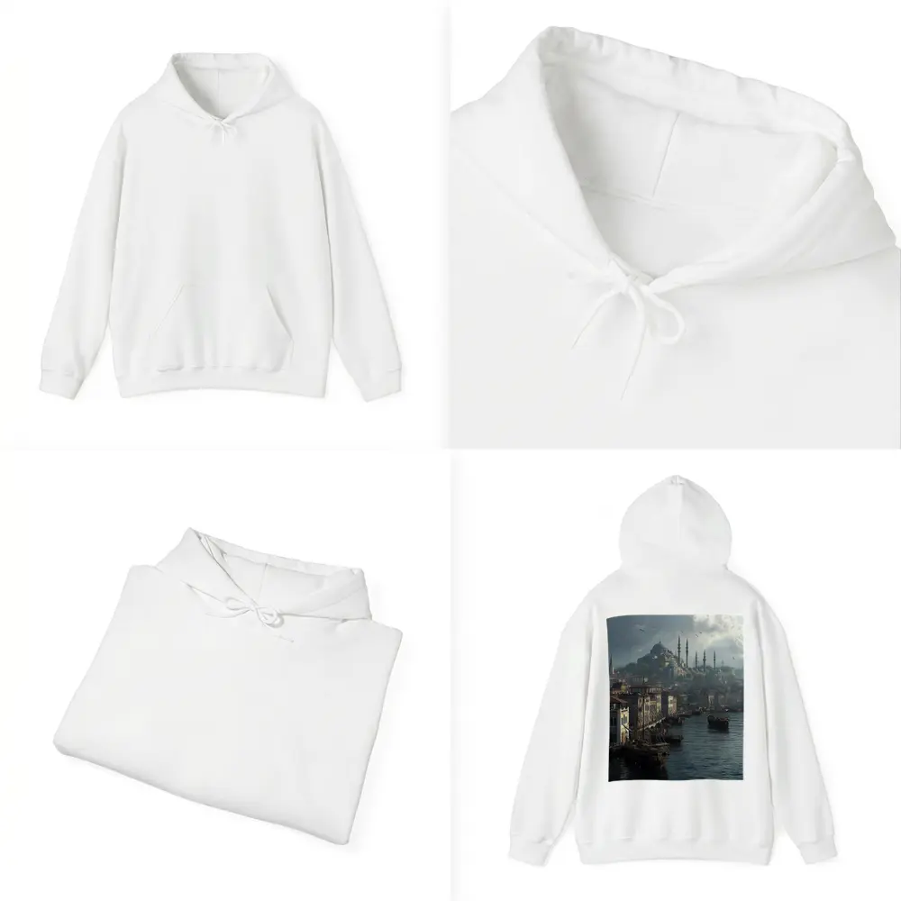 Istanbul Turkey Historic Waterfront Mosque Skyline – Hoodies