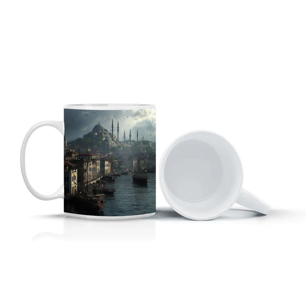 Istanbul Turkey Historic Waterfront Mosque Skyline – Mugs