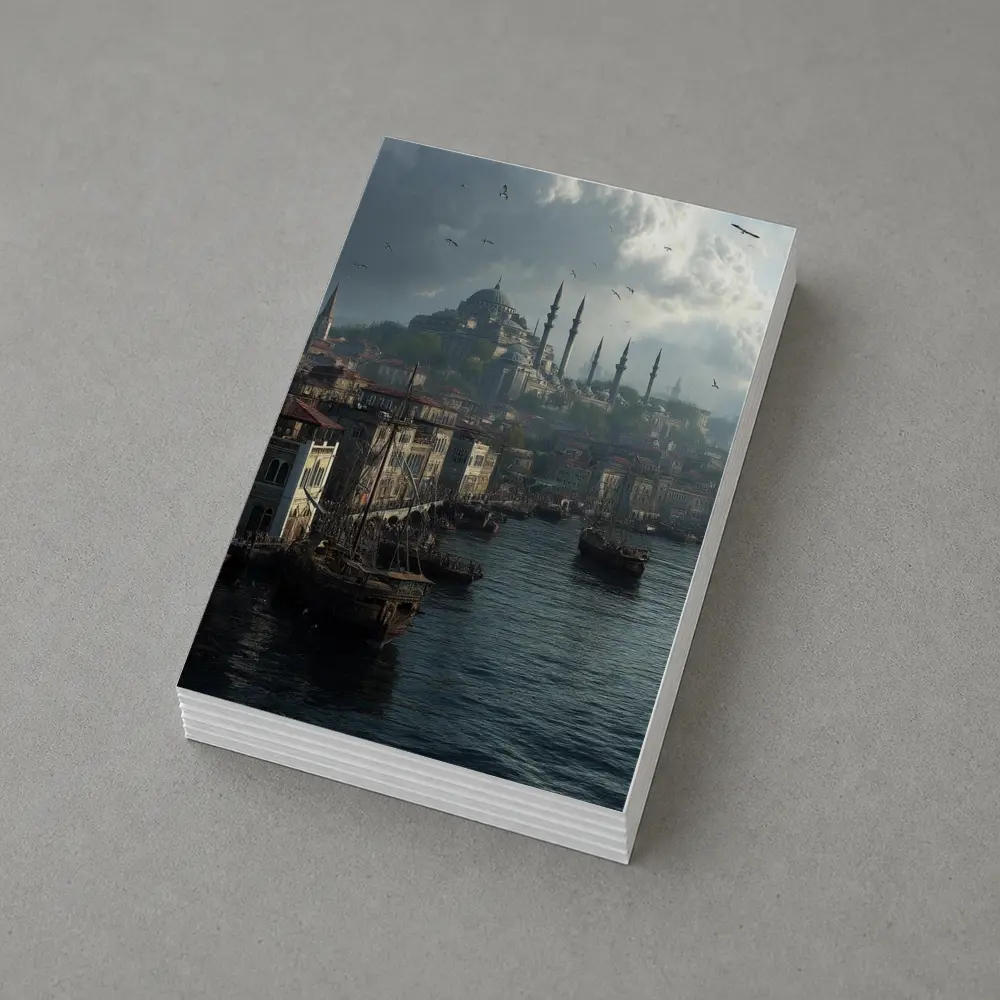 Istanbul Turkey Historic Waterfront Mosque Skyline – Postcards