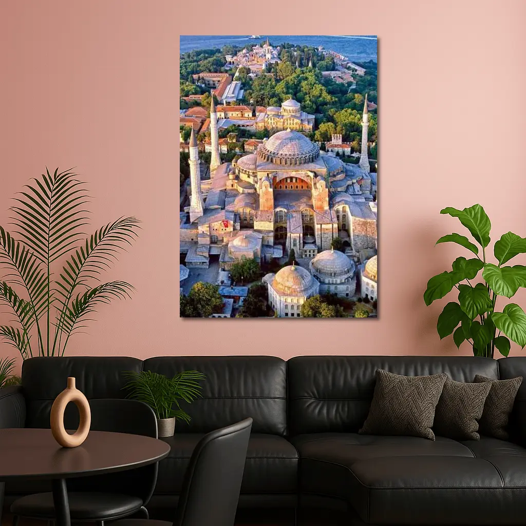 Hagia Sophia Aerial View Istanbul Turkey – Wall Art