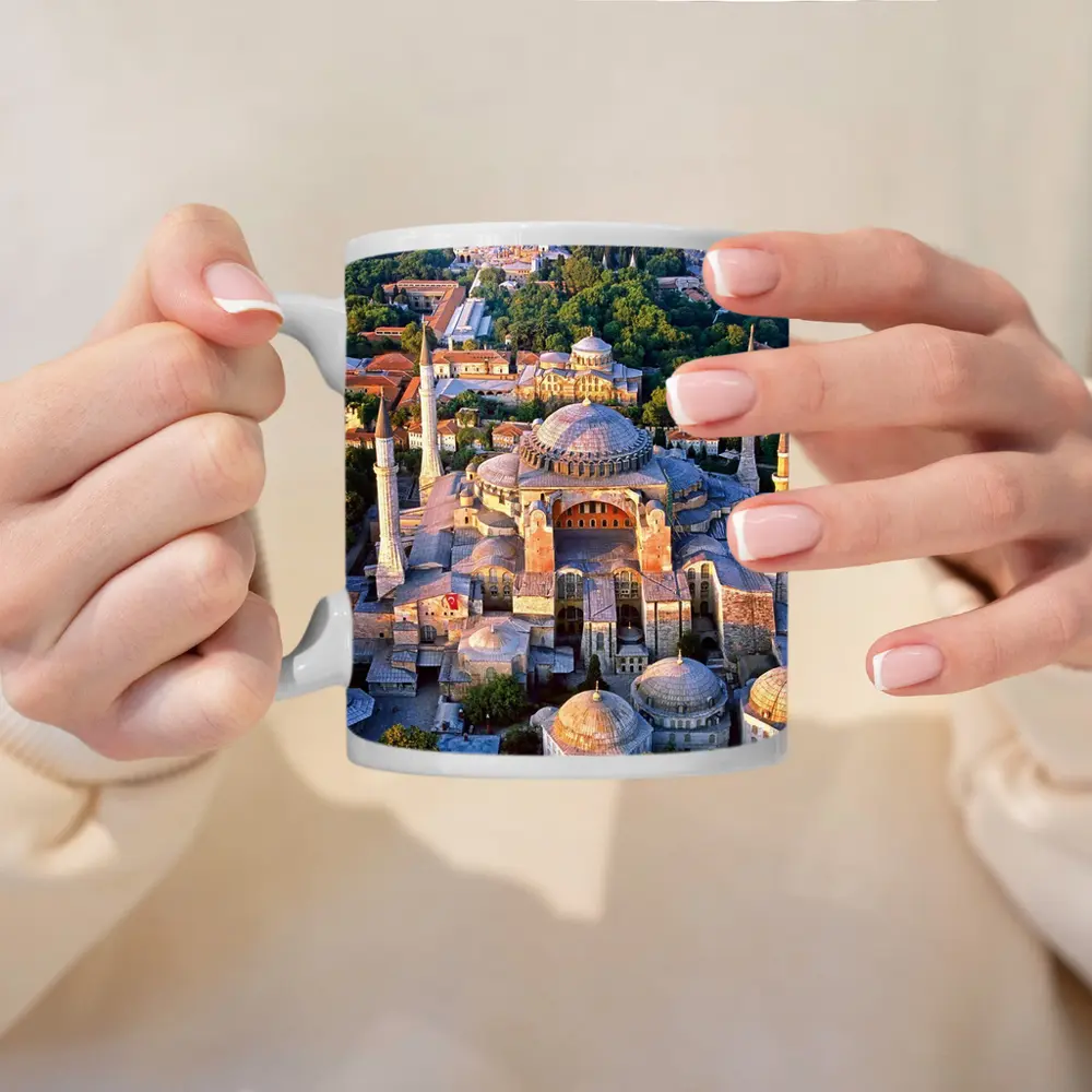 Hagia Sophia Aerial View Istanbul Turkey – Mugs