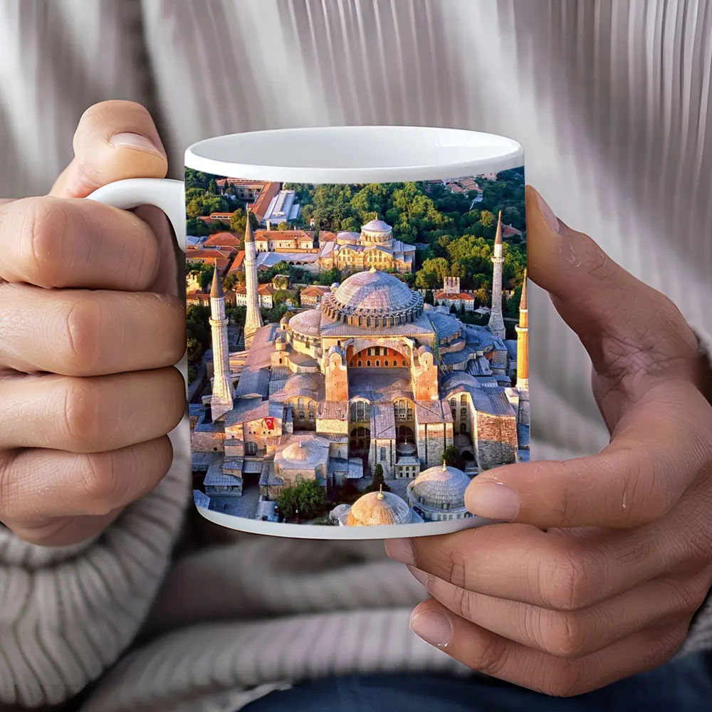 Hagia Sophia Aerial View Istanbul Turkey – Mugs