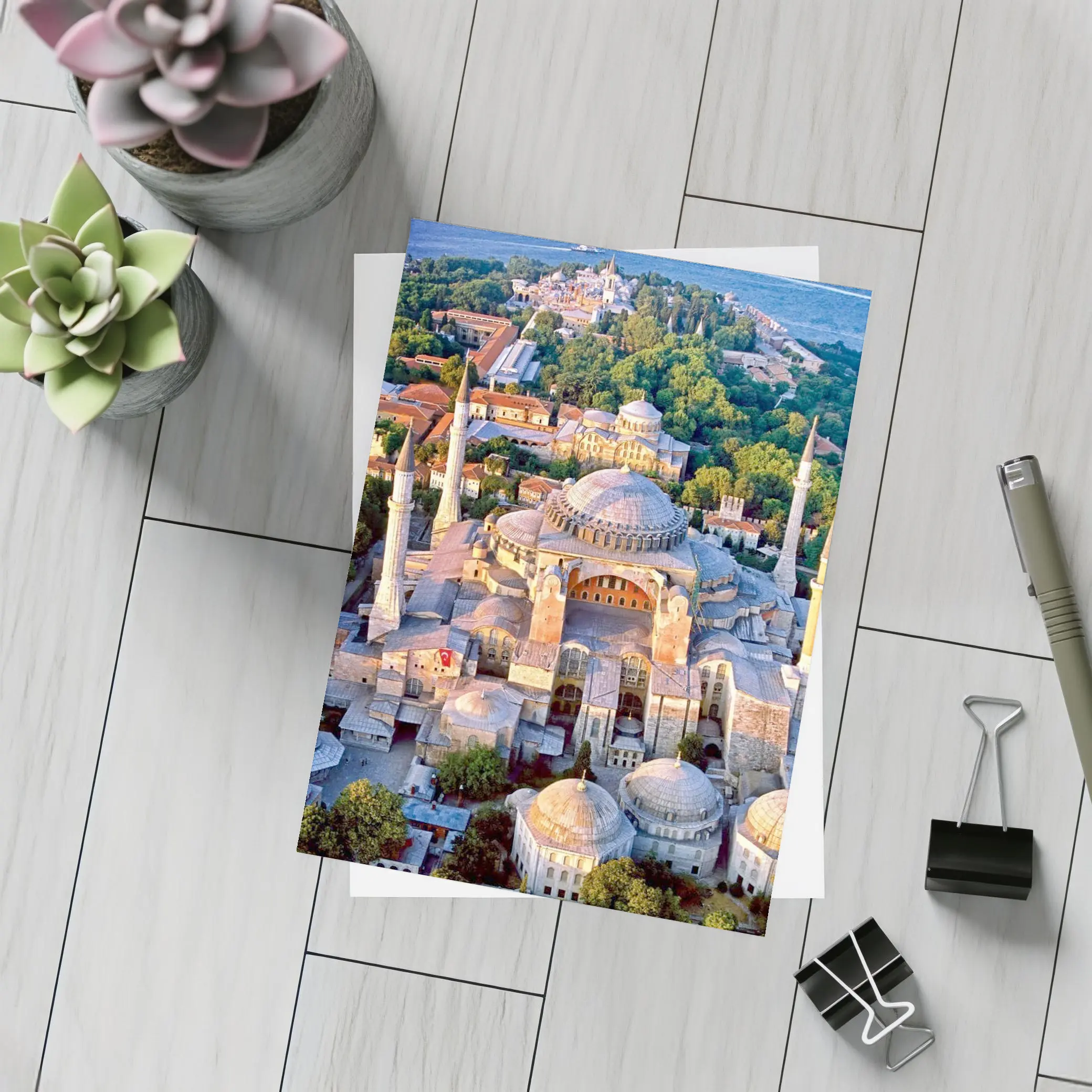 Hagia Sophia Aerial View Istanbul Turkey – Postcards
