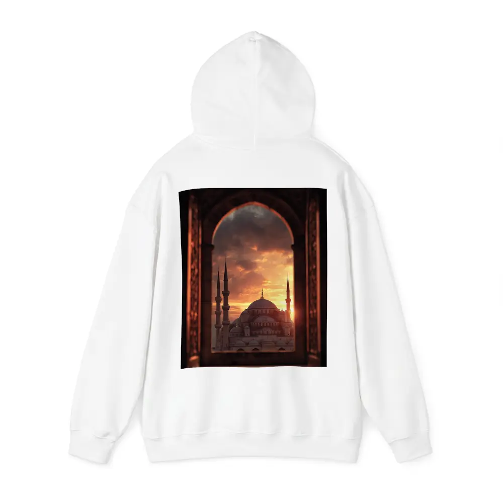 Blue Mosque Istanbul Sunset Arched Window View – Hoodies