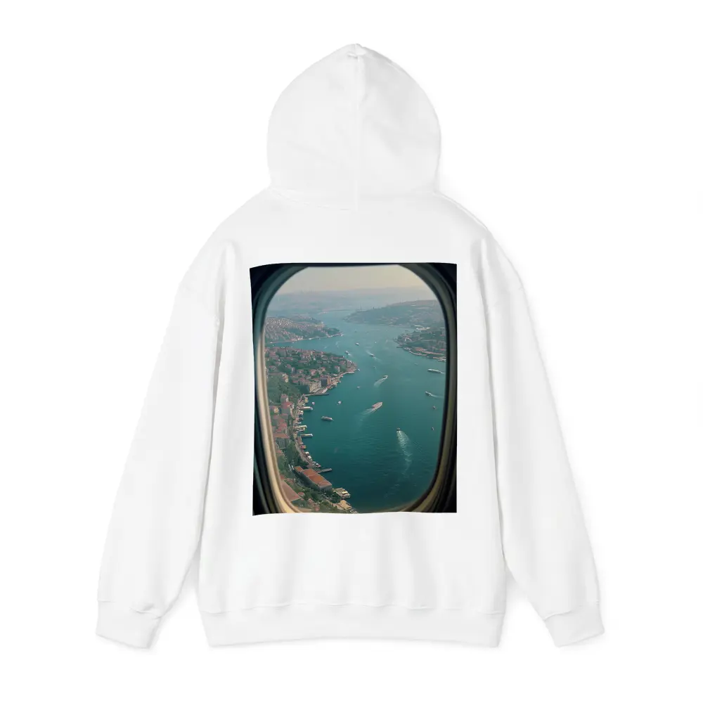 Istanbul Bosphorus Aerial View Airplane Window – Hoodies
