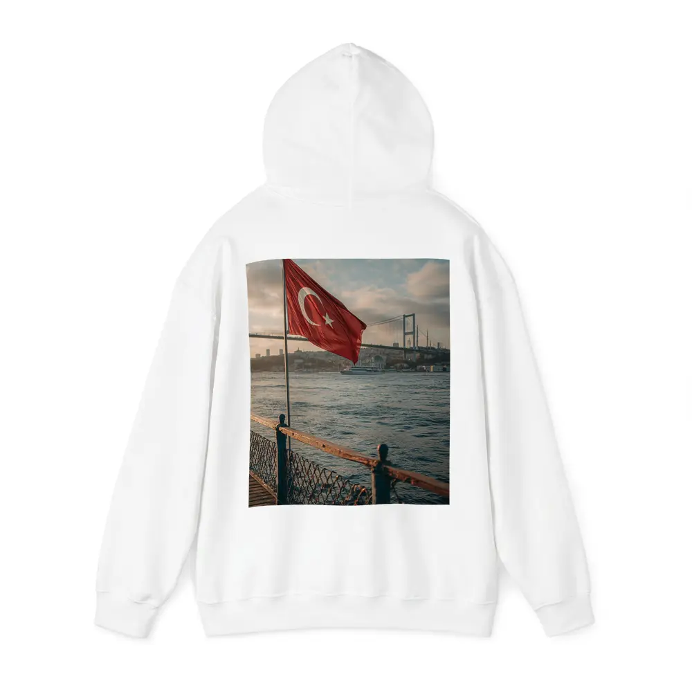 Turkish Flag Over Bosphorus Bridge Istanbul – Hoodies