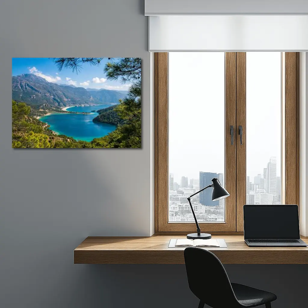 Oludeniz Blue Lagoon Turkey Aerial View – Wall Art