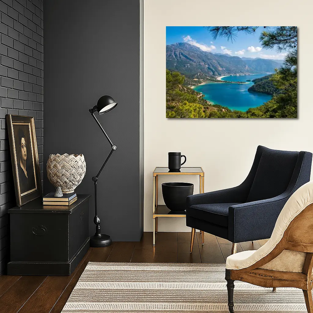 Oludeniz Blue Lagoon Turkey Aerial View – Wall Art