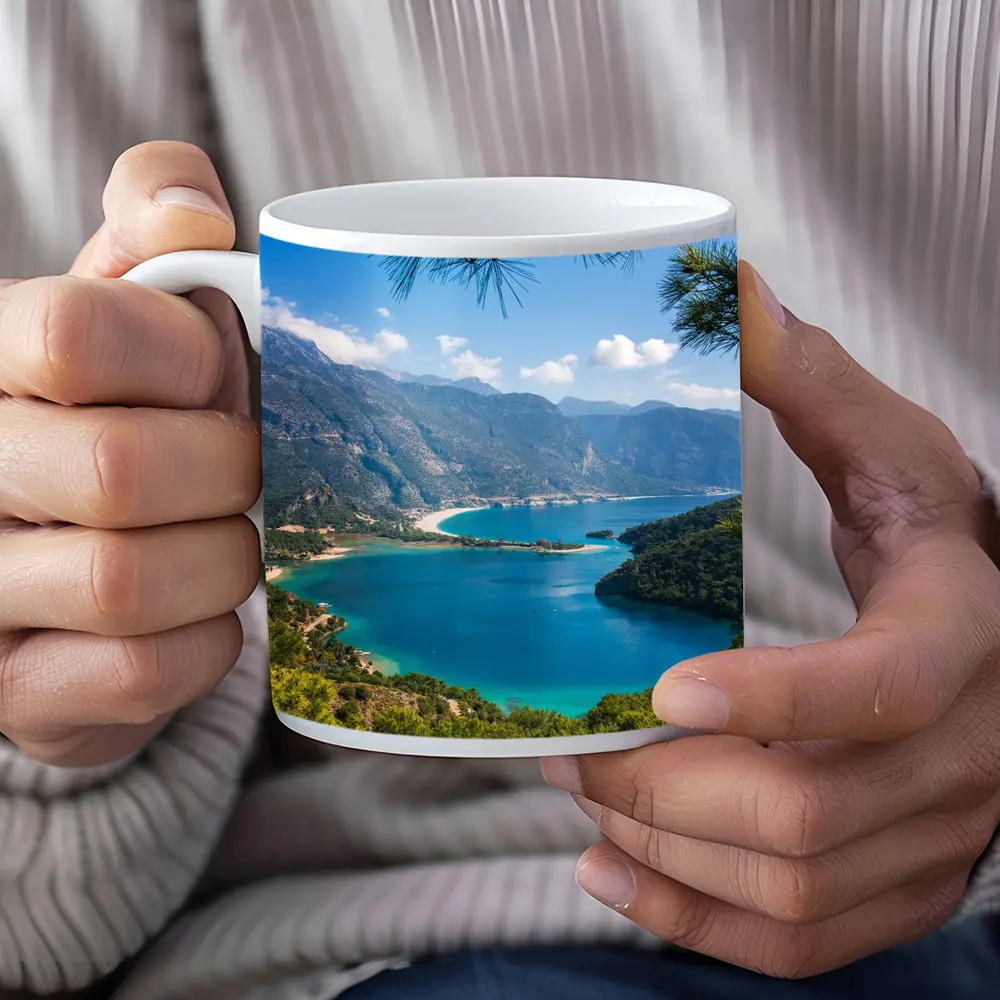 Oludeniz Blue Lagoon Turkey Aerial View – Mugs
