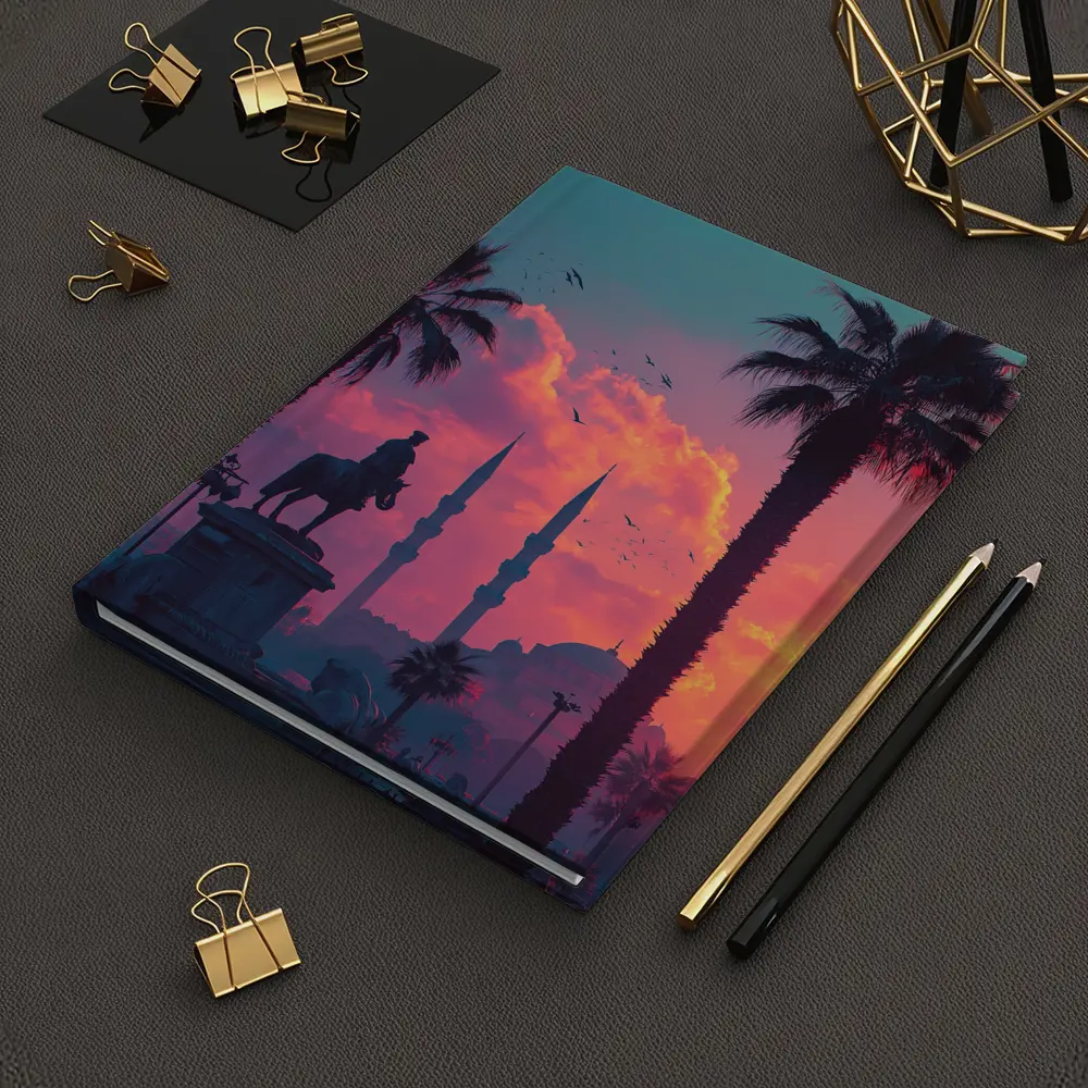 Istanbul Mosque Silhouette Palm Trees Sunset – Notebooks