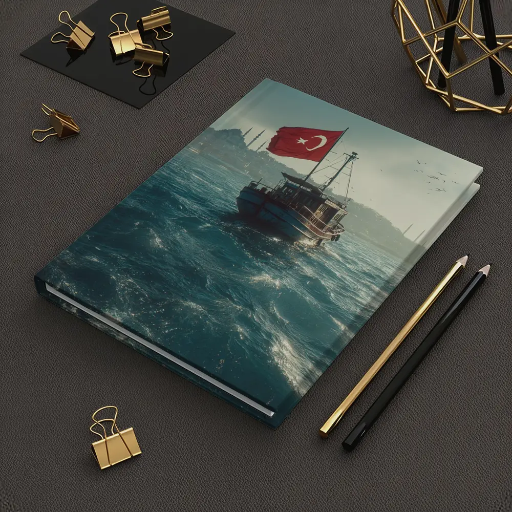 Turkish Flag Fishing Boat Istanbul Bosphorus – Notebooks