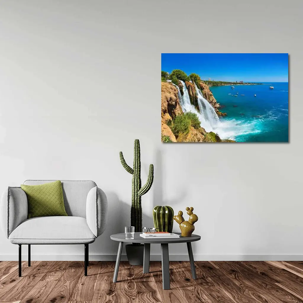 Duden Waterfall Cliffs Antalya Turkey Coast – Wall Art