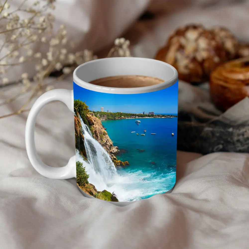 Duden Waterfall Cliffs Antalya Turkey Coast – Mugs