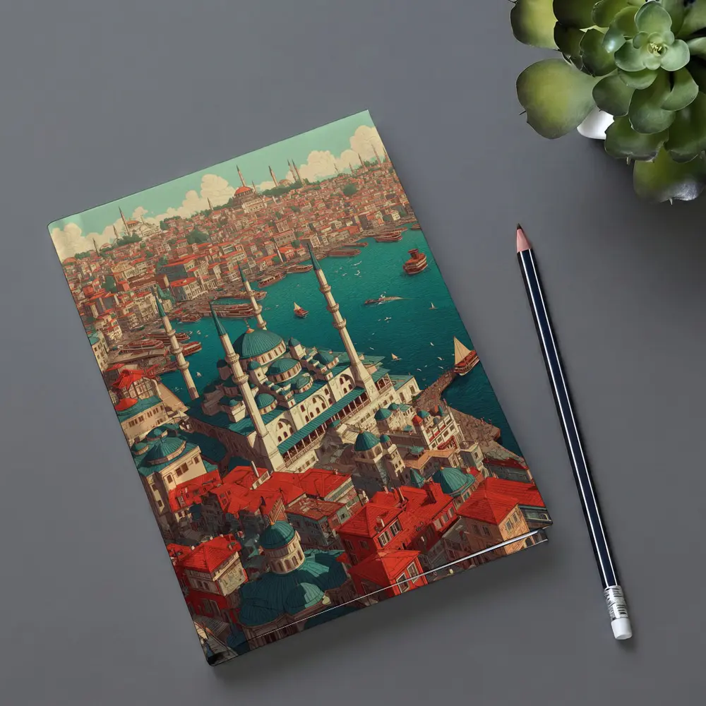 Istanbul Turkey Mosque City Illustration Art – Notebooks