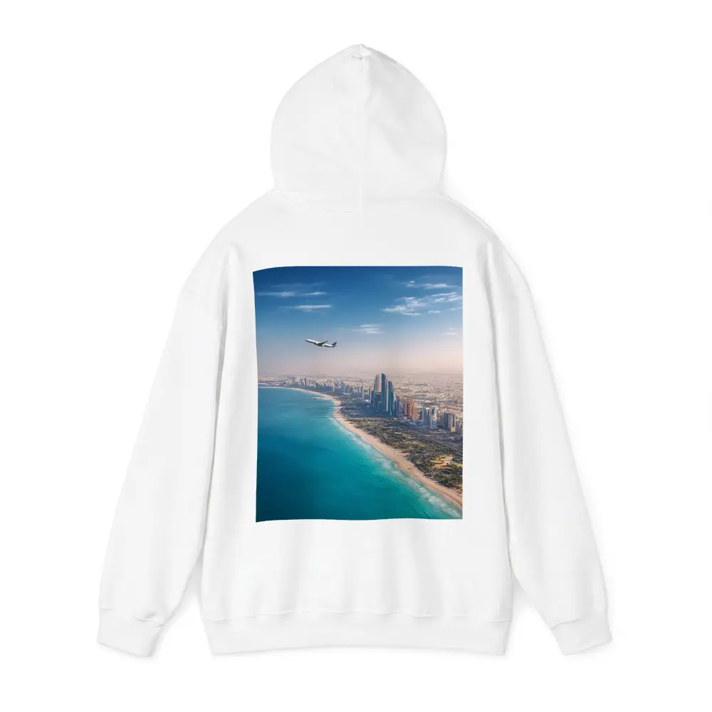 Abu Dhabi Skyline Aerial View Airplane – Hoodies
