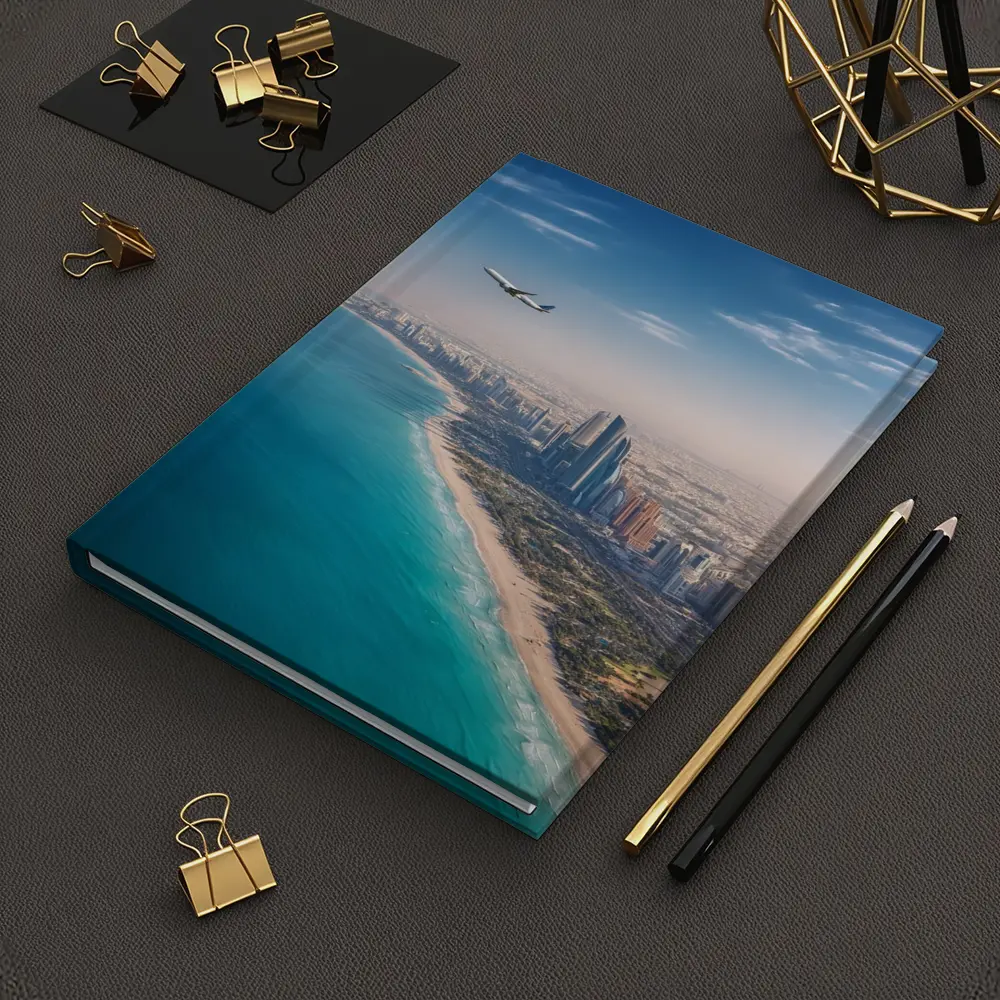 Abu Dhabi Skyline Aerial View Airplane – Notebooks