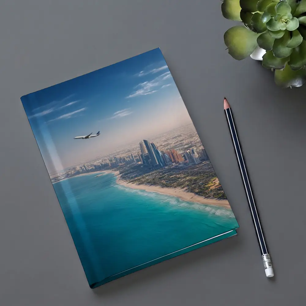 Abu Dhabi Skyline Aerial View Airplane – Notebooks