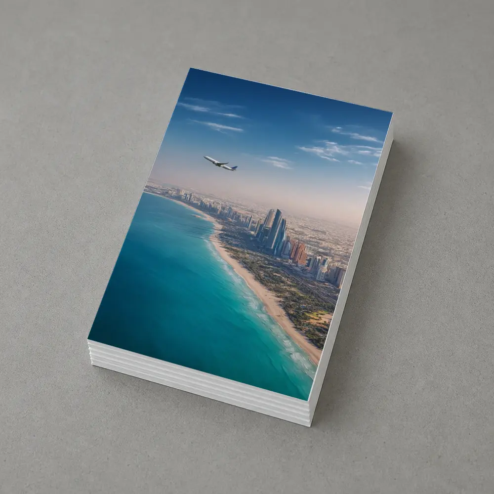 Abu Dhabi Skyline Aerial View Airplane – Postcards