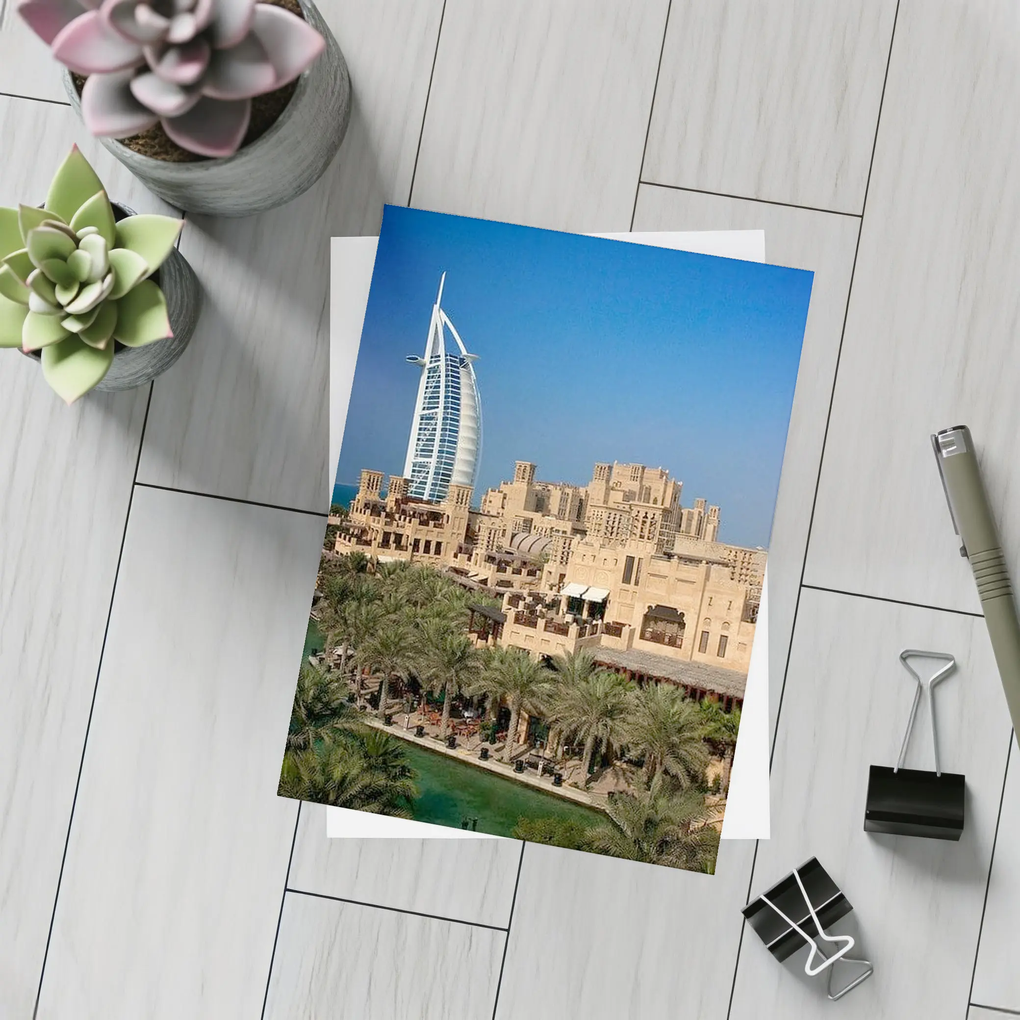 Burj Al Arab Hotel Dubai Skyline View – Postcards