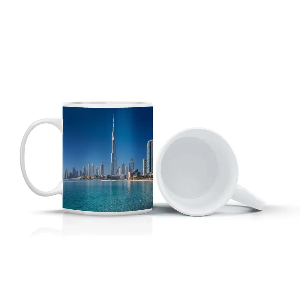 Burj Khalifa Dubai Skyline Beach View – Mugs