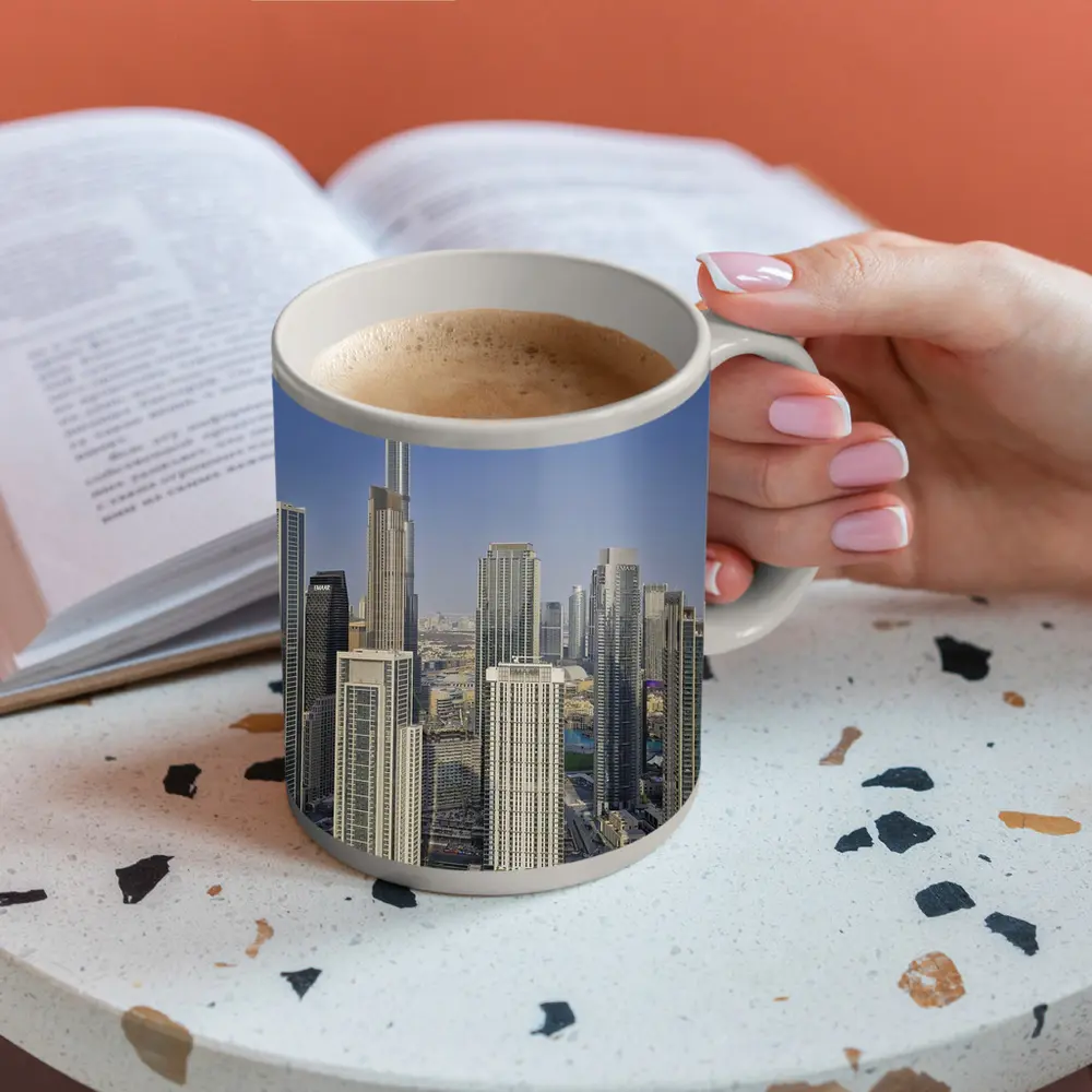 Burj Khalifa Towering Over Dubai Skyline – Mugs