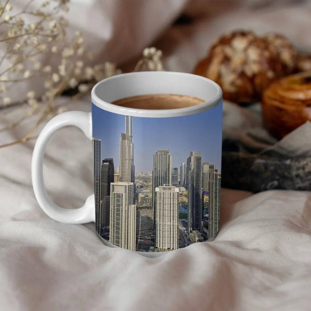 Burj Khalifa Towering Over Dubai Skyline – Mugs
