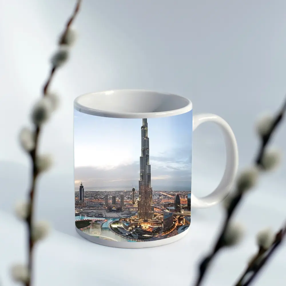 Burj Khalifa Tower Dubai City Skyline – Mugs