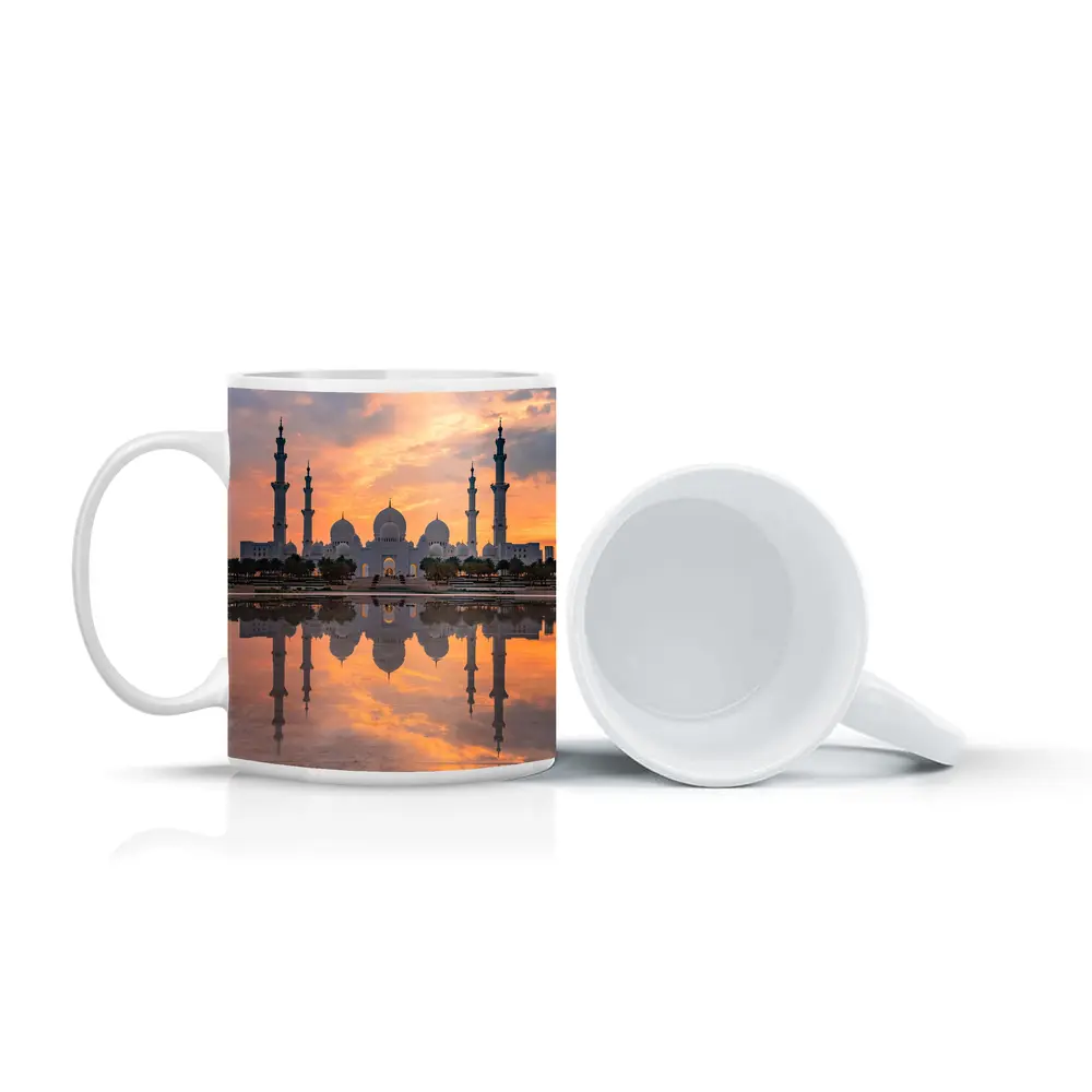 Sheikh Zayed Grand Mosque Sunset Reflection – Mugs