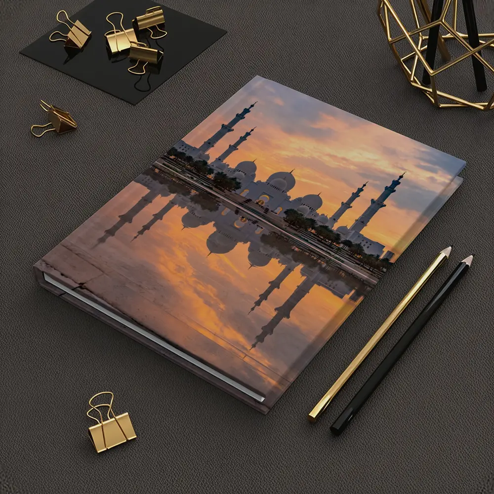 Sheikh Zayed Grand Mosque Sunset Reflection – Notebooks