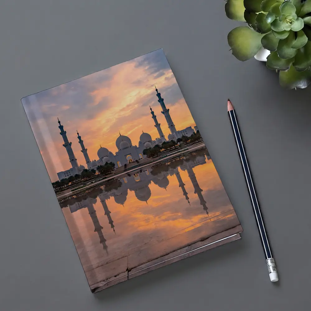 Sheikh Zayed Grand Mosque Sunset Reflection – Notebooks